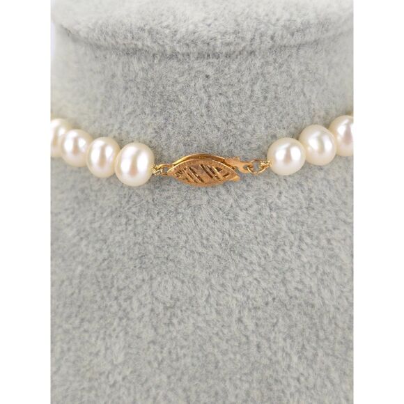 6mm Pearl Necklace & Earring Set w Loose Pearls 10K Gold - Picture 2 of 6